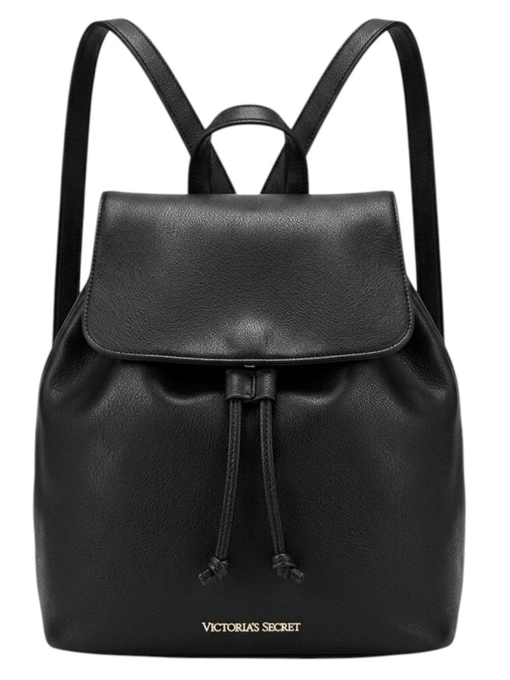 Victoria’s Secret Black Faux Leather Backpack